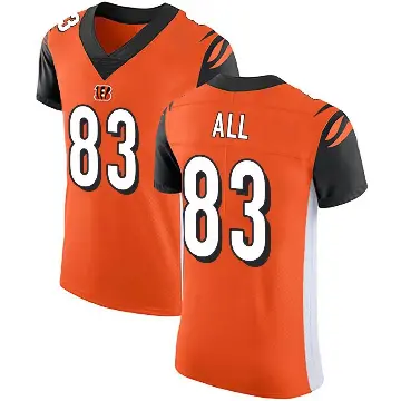 ＃83 Men's Erick All Jr. Orange Elite Cincinnati Bengals Alternate Vapor Untouchable Jersey