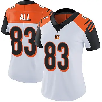 ＃83 Women's Erick All Jr. White Limited Cincinnati Bengals Vapor Untouchable Jersey