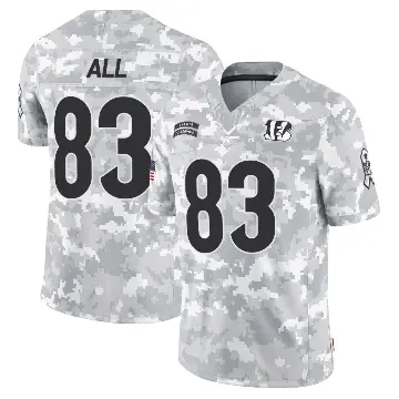＃83 Youth Erick All Jr. Arctic Camo Limited Cincinnati Bengals 2024 Salute to Service Jersey