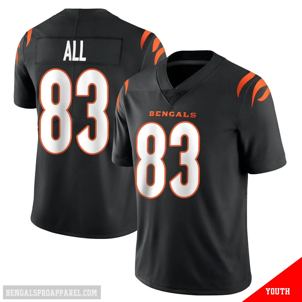 ＃83 Youth Erick All Jr. Black Limited Cincinnati Bengals Team Color Vapor Untouchable Jersey