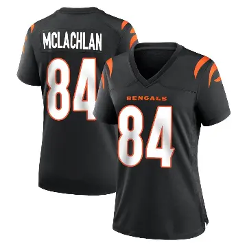 ＃84 Women's Tanner McLachlan Black Game Cincinnati Bengals Team Color Jersey