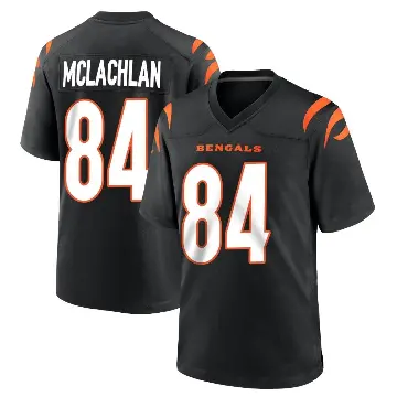 ＃84 Youth Tanner McLachlan Black Game Cincinnati Bengals Team Color Jersey