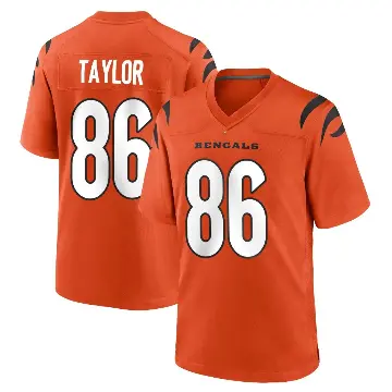 ＃86 Men's Kole Taylor Orange Game Cincinnati Bengals Jersey