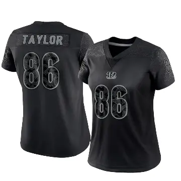 ＃86 Women's Kole Taylor Black Limited Cincinnati Bengals Reflective Jersey