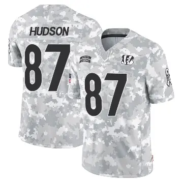 ＃87 Men's Tanner Hudson Arctic Camo Limited Cincinnati Bengals 2024 Salute to Service Jersey