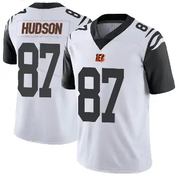 ＃87 Men's Tanner Hudson White Limited Cincinnati Bengals Color Rush Vapor Untouchable Jersey