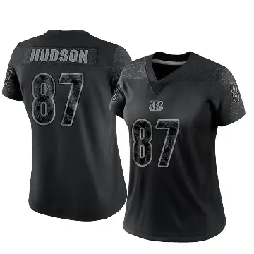 ＃87 Women's Tanner Hudson Black Limited Cincinnati Bengals Reflective Jersey
