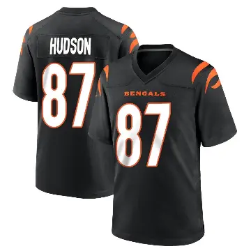 ＃87 Youth Tanner Hudson Black Game Cincinnati Bengals Team Color Jersey