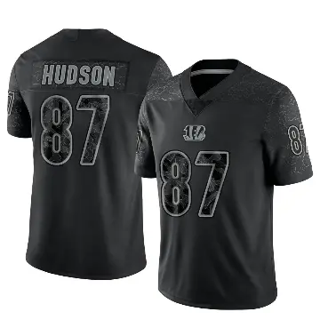 ＃87 Youth Tanner Hudson Black Limited Cincinnati Bengals Reflective Jersey