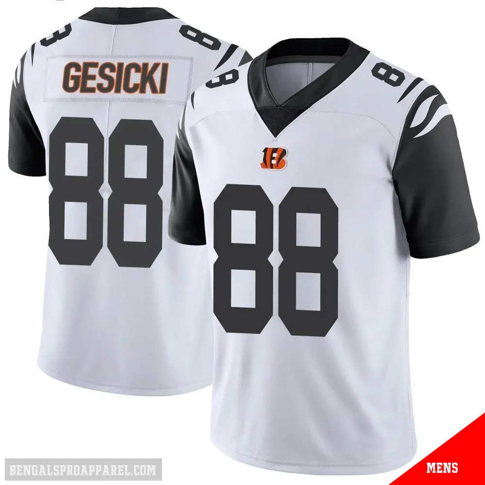 ＃88 Men's Mike Gesicki White Limited Cincinnati Bengals Color Rush Vapor Untouchable Jersey