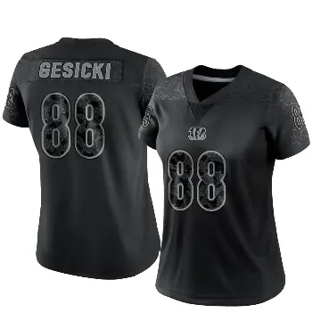 ＃88 Women's Mike Gesicki Black Limited Cincinnati Bengals Reflective Jersey