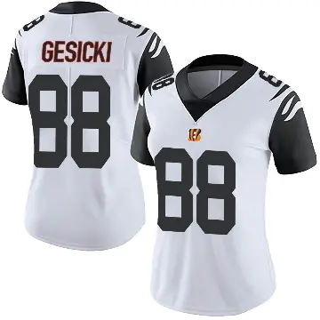 ＃88 Women's Mike Gesicki White Limited Cincinnati Bengals Color Rush Vapor Untouchable Jersey