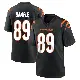 ＃89 Men's Drew Sample Black Game Cincinnati Bengals Team Color Jersey