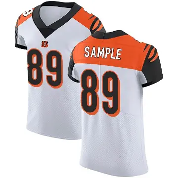 ＃89 Men's Drew Sample White Elite Cincinnati Bengals Vapor Untouchable Jersey