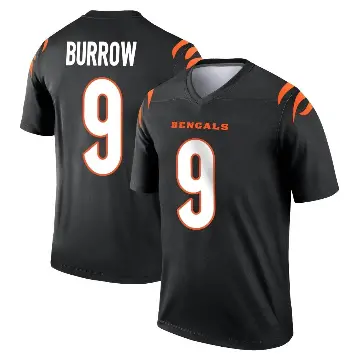 ＃9 Men's Joe Burrow Black Legend Cincinnati Bengals Jersey