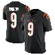 ＃9 Men's Joe Burrow Black Limited Cincinnati Bengals Team Color Vapor Untouchable Jersey