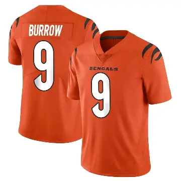 ＃9 Men's Joe Burrow Orange Limited Cincinnati Bengals Vapor Untouchable Jersey