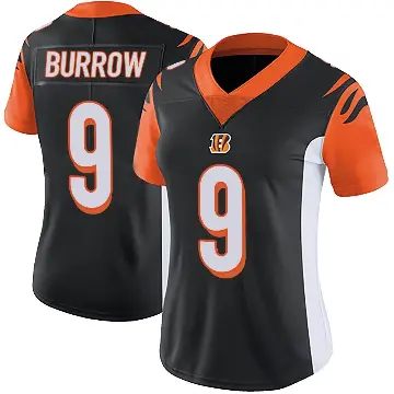 ＃9 Women's Joe Burrow Black Limited Cincinnati Bengals Team Color Vapor Untouchable Jersey