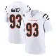 ＃93 Men's Jeff Gunter White Game Cincinnati Bengals Jersey