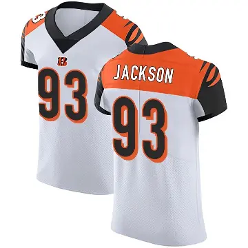 ＃93 Men's McKinnley Jackson White Elite Cincinnati Bengals Vapor Untouchable Jersey