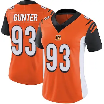 ＃93 Women's Jeff Gunter Orange Limited Cincinnati Bengals Vapor Untouchable Jersey
