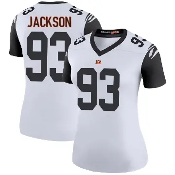 ＃93 Women's McKinnley Jackson White Legend Cincinnati Bengals Color Rush Jersey