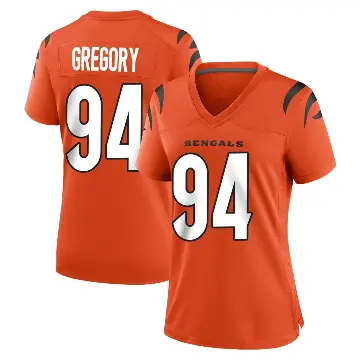 ＃94 Women's Eric Gregory Orange Game Cincinnati Bengals Jersey