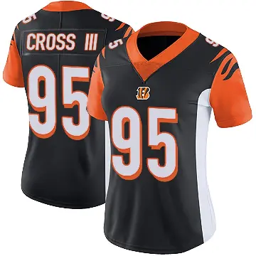 ＃95 Women's Howard Cross III Black Limited Cincinnati Bengals Team Color Vapor Untouchable Jersey