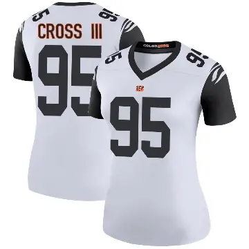 ＃95 Women's Howard Cross III White Legend Cincinnati Bengals Color Rush Jersey