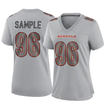 ＃96 Women's Cam Sample Gray Game Cincinnati Bengals Atmosphere Fashion Jersey
