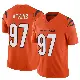 ＃97 Men's Geno Atkins Orange Limited Cincinnati Bengals Vapor F.U.S.E. Jersey