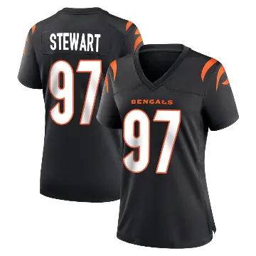 ＃97 Women's Shemar Stewart Black Game Cincinnati Bengals Team Color Jersey