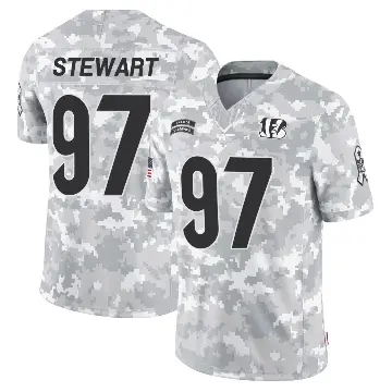 ＃97 Youth Shemar Stewart Arctic Camo Limited Cincinnati Bengals 2024 Salute to Service Jersey