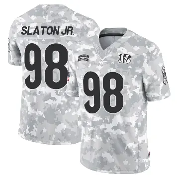 ＃98 Men's T.J. Slaton Jr. Arctic Camo Limited Cincinnati Bengals 2024 Salute to Service Jersey