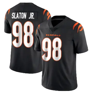 ＃98 Men's T.J. Slaton Jr. Black Limited Cincinnati Bengals Team Color Vapor Untouchable Jersey