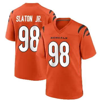 ＃98 Men's T.J. Slaton Jr. Orange Game Cincinnati Bengals Jersey