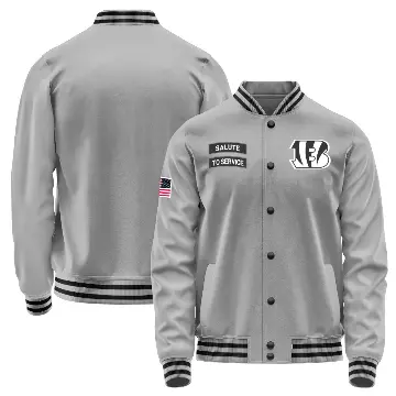 Youth Gray Cincinnati Bengals Salute to Service Performance Jacket