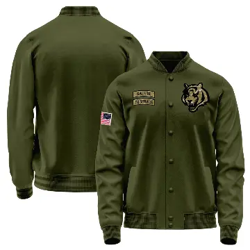 Youth Olive Cincinnati Bengals Salute to Service Sideline Performance Jacket